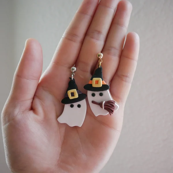 Spooky Ghost Witch Earrings